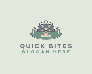 Snowy Mountain Tent logo design