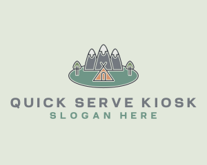 Snowy Mountain Tent logo design