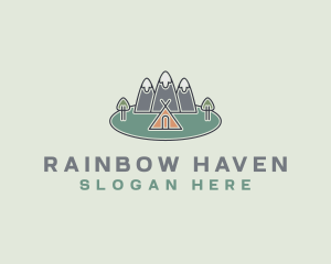 Snowy Mountain Tent logo design