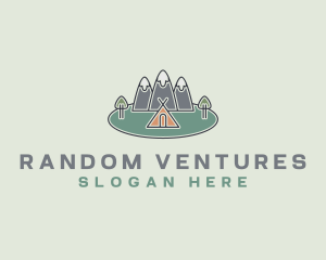 Snowy Mountain Tent logo design