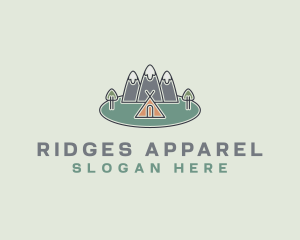 Snowy Mountain Tent logo design