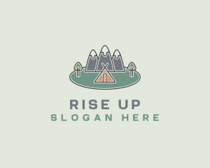 Snowy Mountain Tent logo design