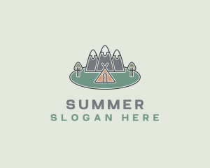 Snowy Mountain Tent logo design