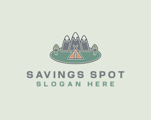 Snowy Mountain Tent logo design