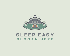 Snowy Mountain Tent logo design