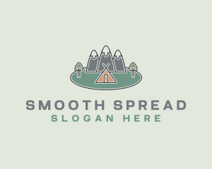 Snowy Mountain Tent logo design