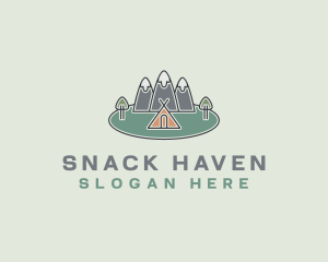 Snowy Mountain Tent logo design