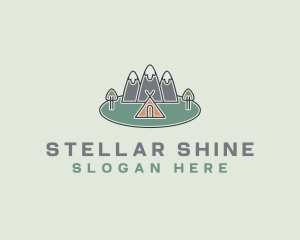 Snowy Mountain Tent logo design