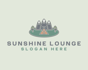 Snowy Mountain Tent logo design