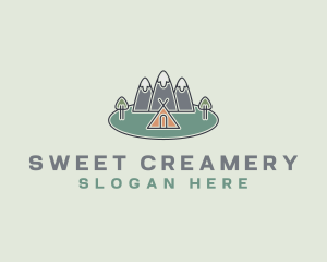 Snowy Mountain Tent logo design