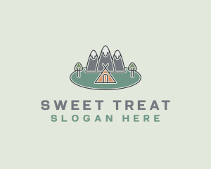 Snowy Mountain Tent logo design