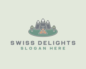 Snowy Mountain Tent logo design