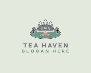 Snowy Mountain Tent logo design