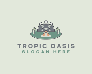 Snowy Mountain Tent logo design