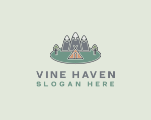 Snowy Mountain Tent logo design