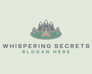 Snowy Mountain Tent logo design