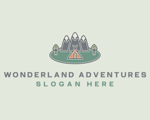 Snowy Mountain Tent logo design