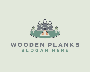 Snowy Mountain Tent logo design