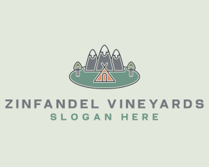 Snowy Mountain Tent logo design