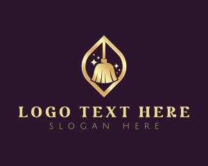 Maintenance - Cleaning Mop Broom logo design