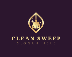 Cleaning Mop Broom logo design