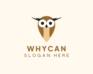 Daycare Center - Pin Location Owl logo design