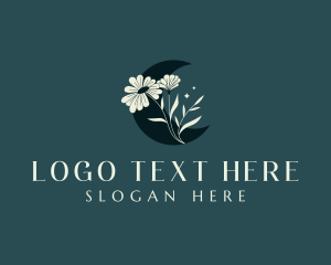Yoga - Moon Floral Beauty logo design