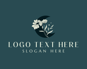 Moon Floral Beauty Logo