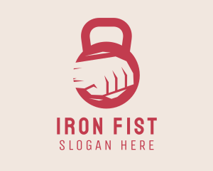 Fist Kettlebell Fitness logo design