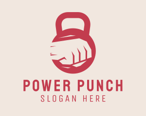 Punch - Fist Kettlebell Fitness logo design