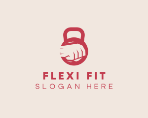 Fist Kettlebell Fitness logo design