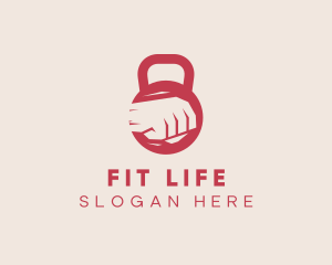 Fist Kettlebell Fitness logo design