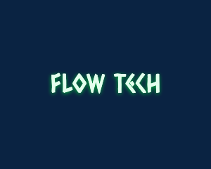 Glowing Tech Native logo design