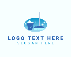 Bucket - Mop Bucket Housekeeping logo design