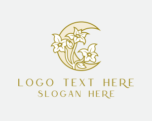 Flower Crescent Moon Logo