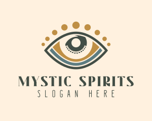 Mystics Tarot Eye logo design