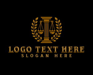 Justice - Legal Pillar Scale logo design