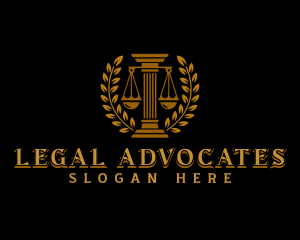 Legal Pillar Scale logo design