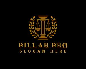 Legal Pillar Scale logo design