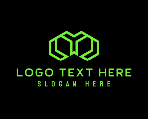 Online - Telecom Tech Company Letter M logo design