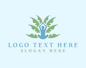 Healthy Living - Organic Meditation Yoga logo design