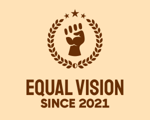 Equality - Raised Fist Laurel logo design