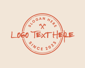 Logging - Graffiti Urban Axe logo design