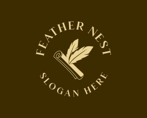Feather - Feather Scroll Publishing logo design