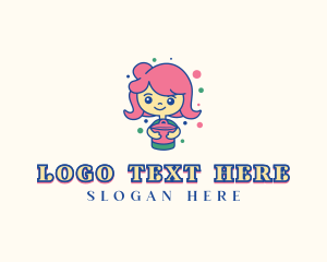Coffee Shop - Restaurant Foodie Girl logo design