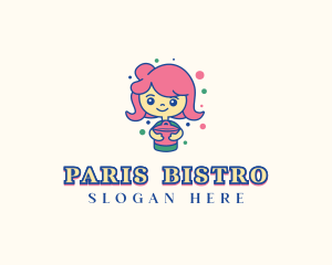 Restaurant Foodie Girl logo design