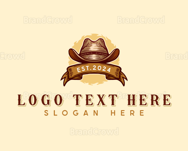 Cowboy Hat Rodeo Logo