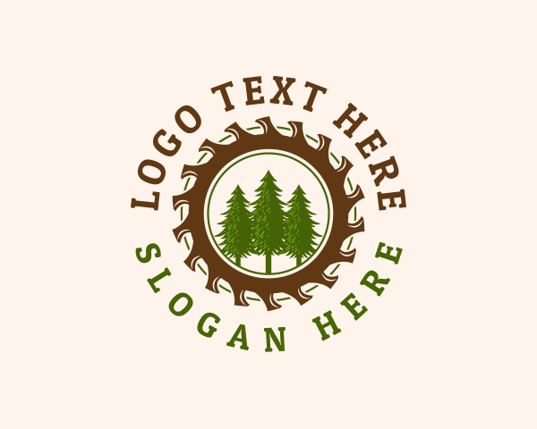 Carpentry - Chainsaw Woodwork Forestry logo design