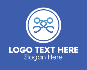 Blue Medical Stethoscope Logo