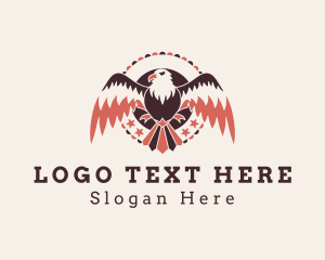 Lieutenant - Native American Eagle logo design